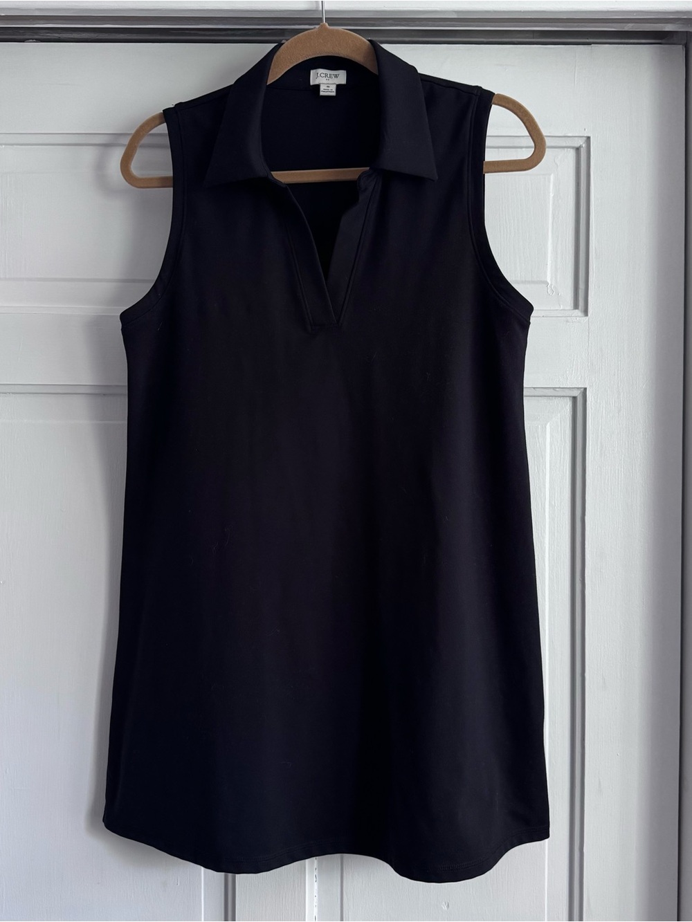 J Crew Sleeveless Polo Neck Dress Black Women’s Size Medium